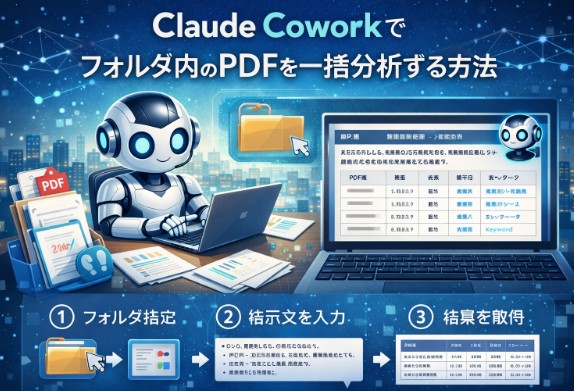 Claude Coworkで「フォルダ内のPDFを一括分析する方法」完全手順